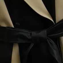 トレンチコート【カラーコンビネーション・ウエストシェイプ・春用】