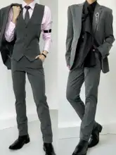 ASAE メンズ＆レディース ストレートパンツ【シンプルデザイン・黒灰・フィット】