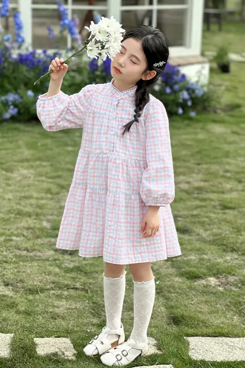 ワンピース キッズ ガールズ Aライン ホワイト おしゃれ 秋