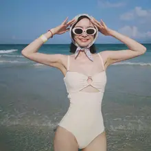 海辺用 レディース ストラップ付きワンピース水着【体型カバー・セクシー・可愛い】