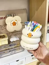 ペン立て 文具収納 壁掛け デスクトップ コンパクト キッズ ガールズ 学生 オフィス かわいい クリームカラー