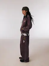 ジャマイカ刺繍デザインのスウェットパンツ【極上の柔らかさ・カジュアルスタイル】（セットアップ対応）