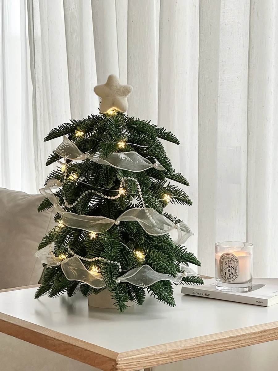 ミニリボン付きクリスマスツリー：DIYデスクトップ装飾の実用性とシーン別適用