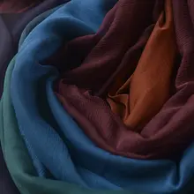 無地の深色しわ加工シフォン生地【秋冬用・オリジナル漢服アクセサリー・スカーフ素材】