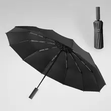 36本骨 自動開閉 UVカット晴雨兼用傘【ブラックゴム・折りたたみ式】