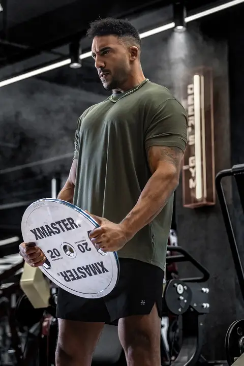 BD.POWER UP+ 極上の柔らかさ！速乾性のアメリカンスタイルフィットネスTシャツ【男性用・短袖・トレーニング対応】