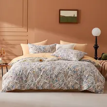 Beyond home 全棉製の磨毛ベッドカバーセット【秋冬用・厚手・中性デザイン】（セットアップ対応）