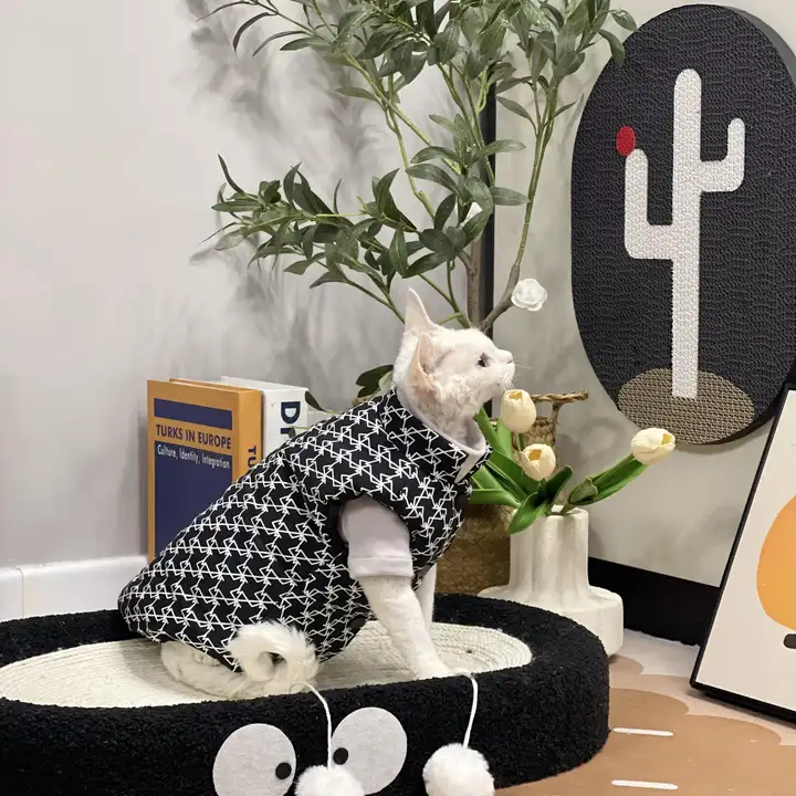 スフィンクス用 冬季厚手コート【暖かい棉素材・スタイリッシュなベスト】