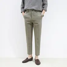 夏用薄手ストレッチパンツ【メンズ・テーパード・九分丈・ノーアイロン】