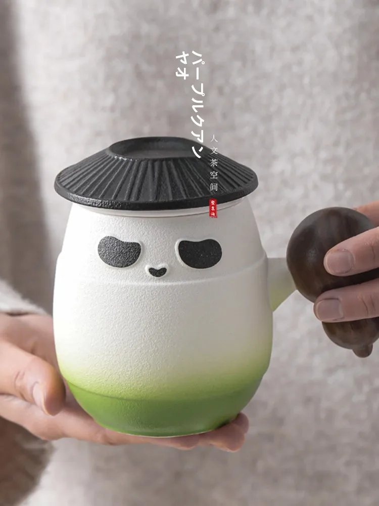 JOJO'S L.P.D. 陶器製パンダマグカップ 500ml：フィルター付きで水分離を実現する日常使いの実態
