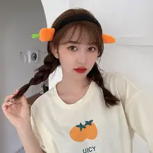 可愛らしいキャロットデザインの洗顔用ヘアバンド【ユニークなアクセサリー・撮影用】