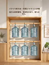 穴あけ不要の伸縮式クローゼット用ハンガーバー【木製・衣類干し用・クローゼット内固定】