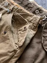 アメリカンスタイルの多ポケットキャンバスコットン作業パンツ【フィット・ストレートレッグ・カジュアル 】