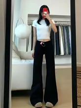 女性用 ローウエスト ワイドフィットフレアジーンズ【アメリカンスタイル・極上の柔らかさ・軽やかな着心地】