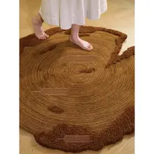 ハンドメイド ラグ【モダン・不  規則デザイン・リビング用・軽奢スタイル】