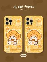 かわいいオレンジ猫デザインのスマホケース【iPhone、Huawei、Xiaomi、Oppo、Samsung対応】