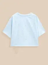 夏用カジュアル五分袖Tシャツ【韓国風・スウィートデザイン・ベーシック】