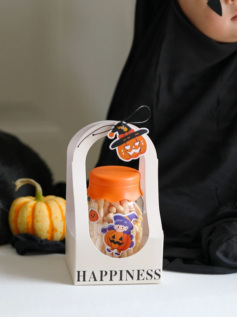 ハロウィン用カボチャとゴーストデザインの吊り札：装飾カードの実用性と使用シーン