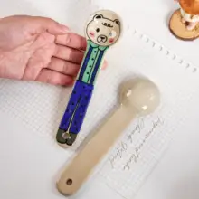 可愛らしい動物デザインの陶器製ロングスプーン【家庭用・カトラリー】