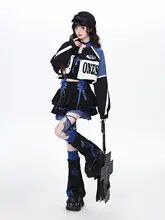 ケーキスカート ガールズ Y2K 甘辛MIX リボンタイ レース ボリューム 「crazygirl」