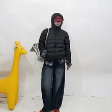 軽量フード付きダウンジャケット【男女兼用・極上の柔らかさ・秋冬用】