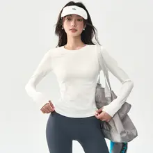 速乾性長袖ヨガトップス【フィットネス・ランニング対応・女性用】