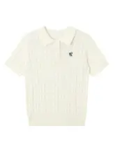 RPB ブランド 春夏用 縫い目刺繍入りポロ襟ニットTシャツ【女性用・ショートスリーブ】