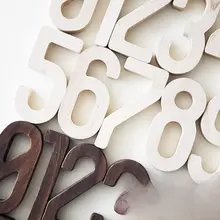 数字文字 ドア飾り プレート番号 家庭装飾に適した クルミ材 カエデ材 無垢材