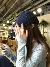 ストライプデザインのベレー帽【女性用・アーティスティック・ファッション・小顔効果】