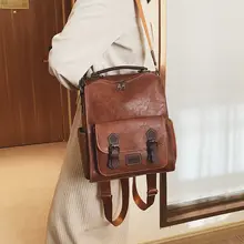 おしゃれなレトロデザインのショルダーバッグ【PUレザー・大学生向け・軽量】