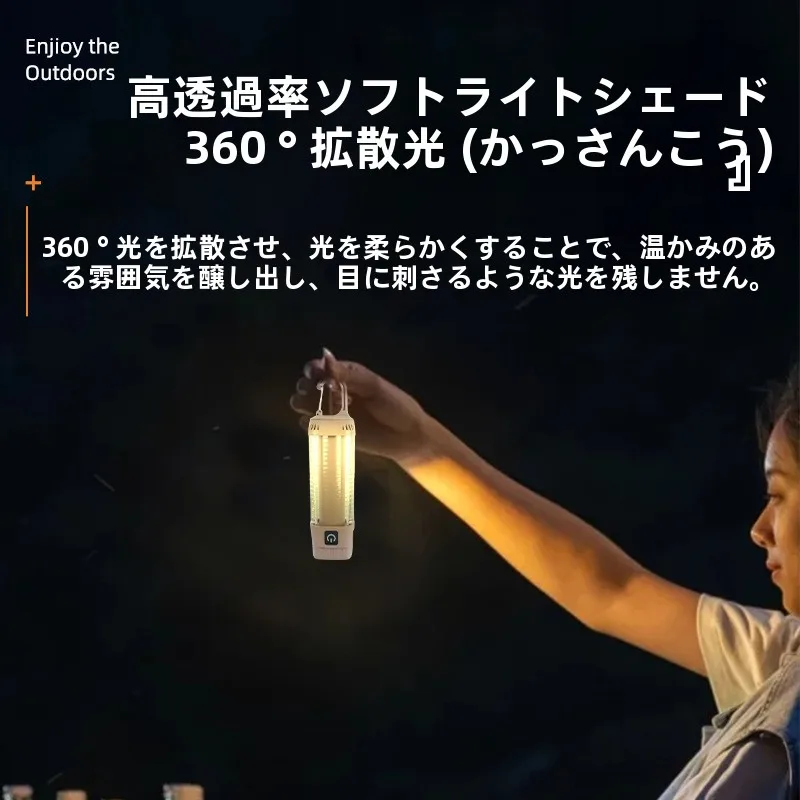 充電式ポータブルテントライト：アウトドア強光・長時間持続型の実用性と使用シーン