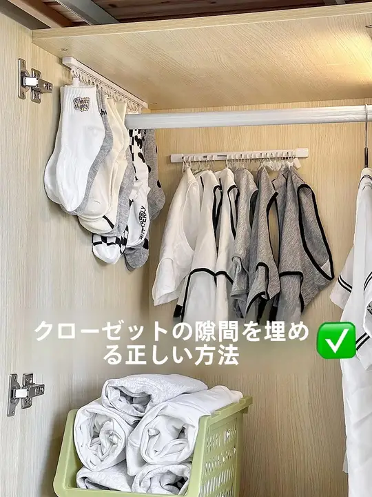 壁掛け省スペース衣類ハンガー【多くのクリップ付き・下着・靴下用】