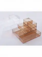 透明プラスチック製 引き出し仕切りボックス【デスク用品・化粧品収納・キッチン用】