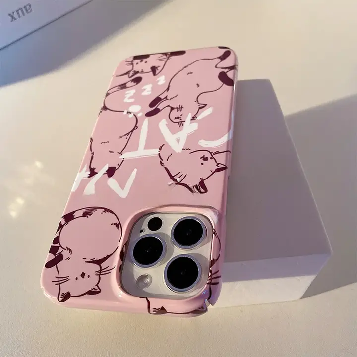 iPhone 14 Pro Max 対応スマホケース【可愛い猫デザイン・耐衝撃・全包型】