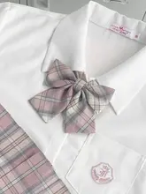 オリジナルJK制服ブラウス【リボン付き・春用・カジュアル】（セットアップ対応）