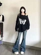 高身長向けアメリカンスタイルのヴィンテージ風ロ ーライズブーツカットデニムパンツ【レディース・春秋用・カジュアル】