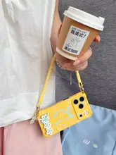 スマホケース 斜め掛け ショルダーチェーン 蝶結び スター 折りたたみスタンド 調節可能ストラップ iPhone Android 対応