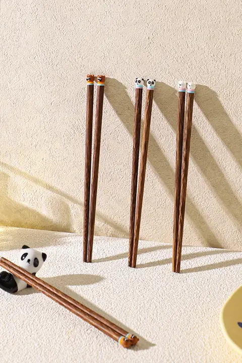 可愛いデザインの木製箸【子供用・家族用・分け会食】