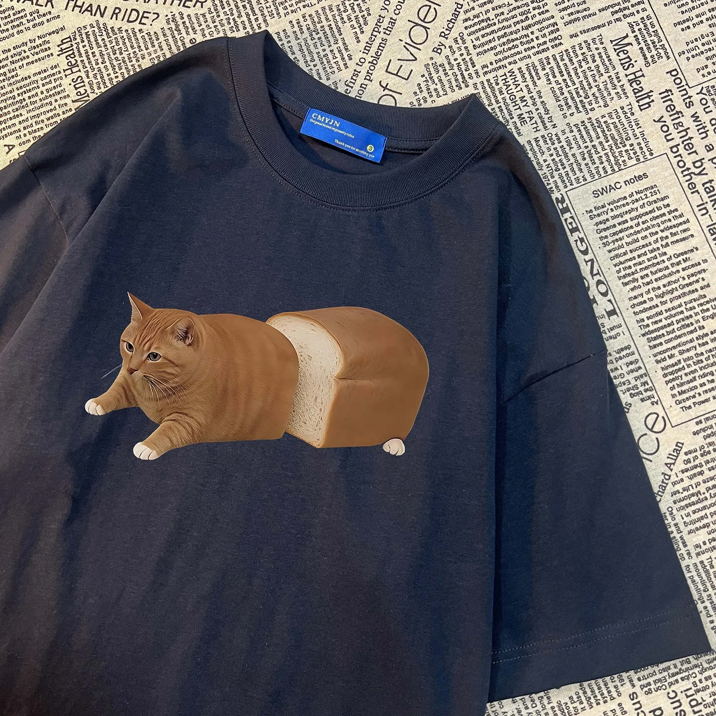 アメリカンレトロ風パン小猫プリントTシャツ：ポケットのデザインがダサいと感じるならどう対処？