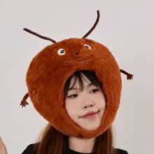 かわいいカートゥーンデザインの毛羽立ちマットなゴキブリ頭巾【コスプレ・撮影用・ユニークな小道具】