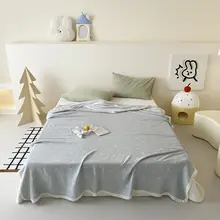 極上の柔らかさ 天然素材の冷感ブランケット【洗濯機洗い対応・旅行用・エアコン用】