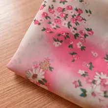 四色和風小花柄シフォン生地【ワンピース・ロングスカート・DIY用スカーフカーディガン】