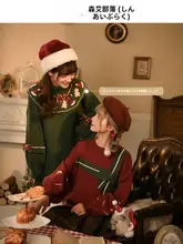 クリスマスにぴったり！レトロなニットワンピース【極上の柔らかさ・冬用・重ね着対応】（セットアップ対応）