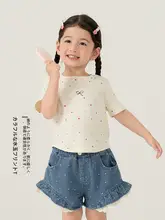 女の子用長袖Tシャツ【ドット柄・秋用・可愛いデザイン】