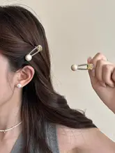 可愛いクマのパールダックビルクリップ【前髪のサイド用・ファッションアクセサリー】