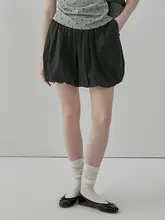 ふんわり感のあるシワ加工フラワーバウンススカート【ミニ丈・カジュアル】