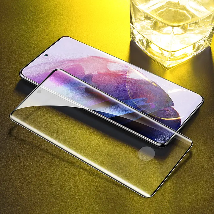SmartDevil 全画面対応 強化ガラス製 スマートフォン保護フィルム【指紋防止・超清晰】