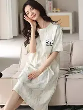 Palando 夏用ピュアコットン薄手ナイトガウン
