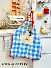 可愛いデザインの防水エプロン【キッチン用・男女兼用・マグネットフック収納ボックス付き】
