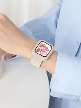 スマートウォッチ バンド ナイロン 編み込み バイカラー 夏用 スポーツ レディース メンズ 上品 キュート 柔らかい 「Apple Watch」